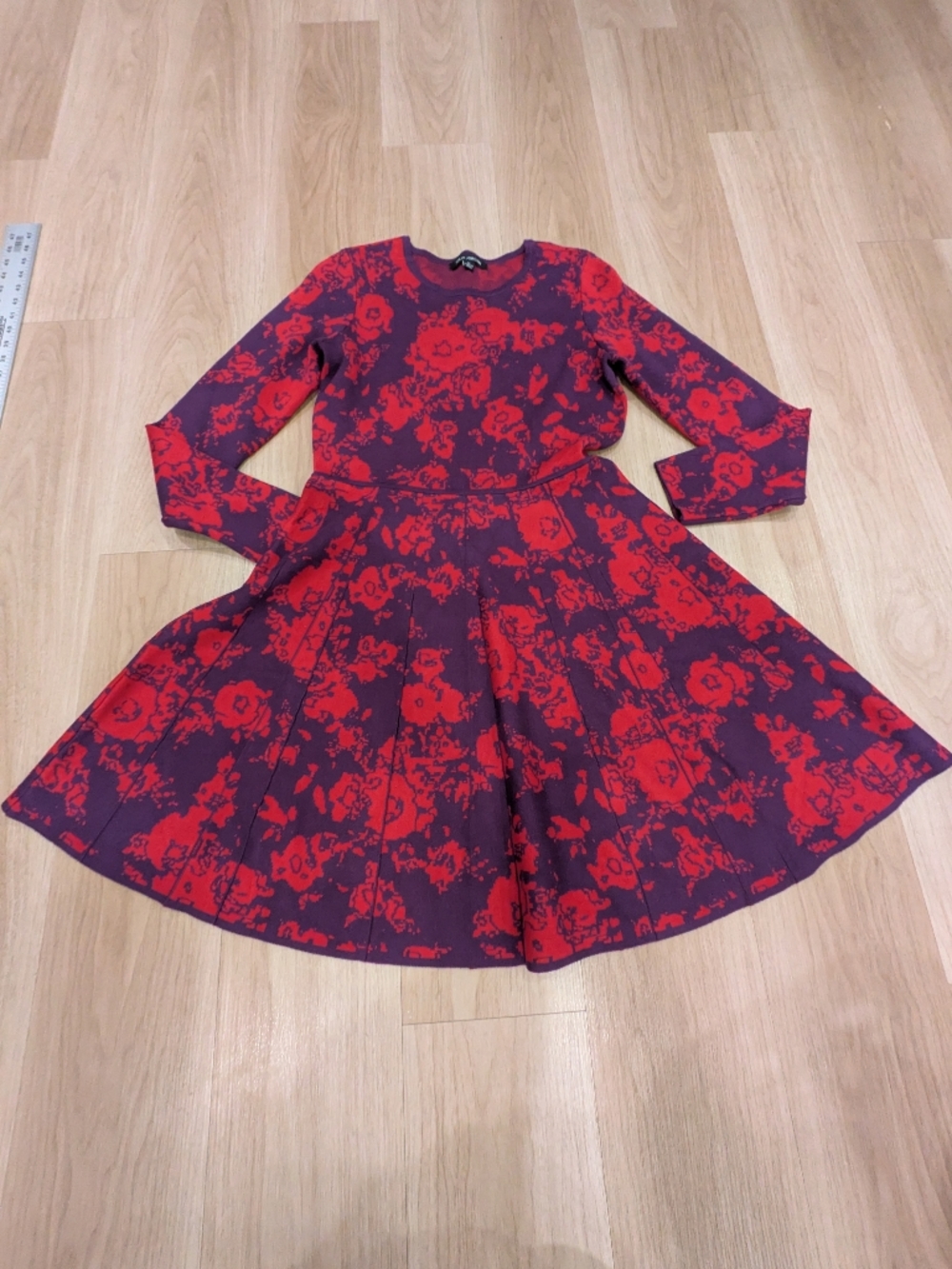 Julia Jordan Red And Purple Abstract Dress Size M